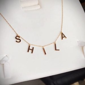گردنبند طلا اسم شیلا