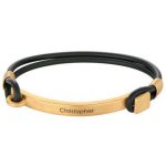 دستبند چرم طلا زنانه 4