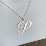 گردنبند طلا زنانه با حروف انگلیسی P